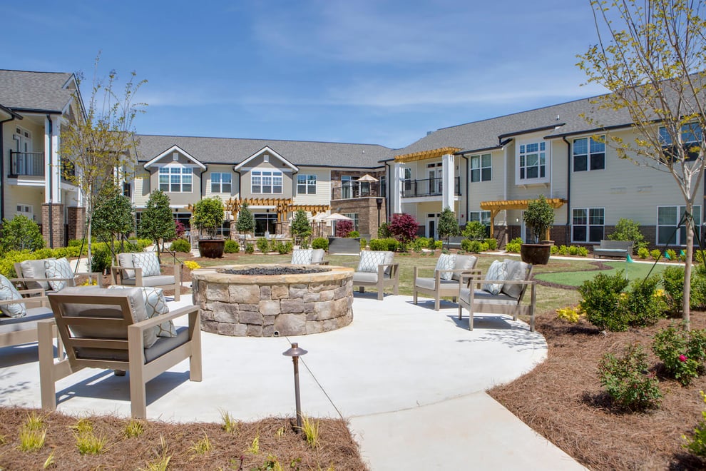 Arbor Terrace Hamilton Mill Patio and Fire Pit Area